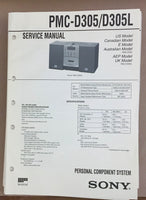 Sony  PMC-D305 D305L Radio Stereo Service Manual *Original*
