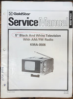 Goldstar KMA-506 Radio TV  Service Manual *Original*