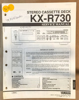 Yamaha KX-R730 Cassette Deck  Service Manual *Original*