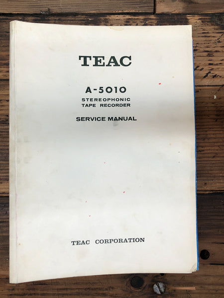 Teac A-5010 Reel to Reel  Service Manual *Original*