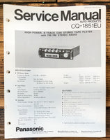 Panasonic CQ-1851EU Car Stereo  Service Manual *Original*
