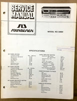 Soundesign Model 5880 Stereo Service Manual *Original*