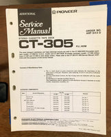 Pioneer CT-305 Cassette  Service Manual *Original*