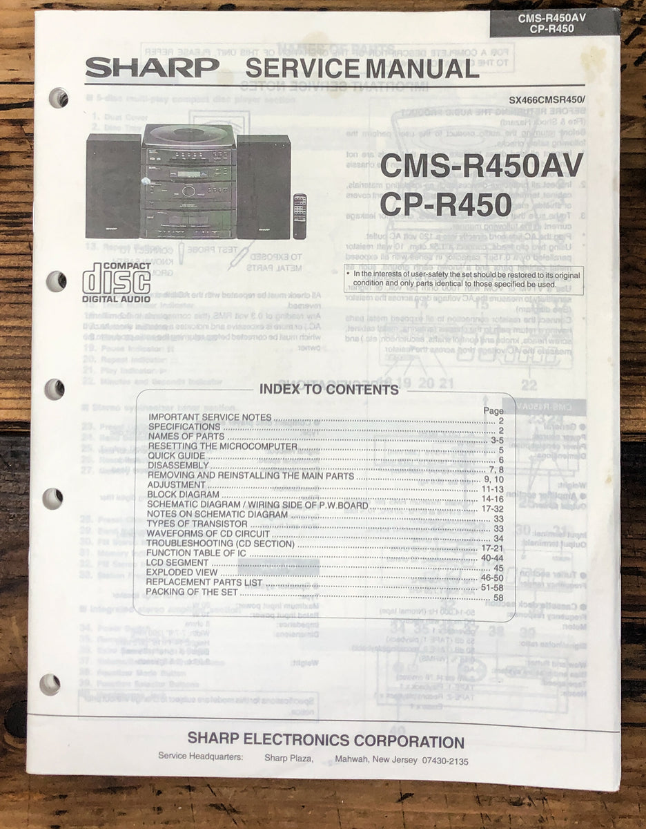 Stereo Service Manual *Original* – Vintage Audio Store - Vintage ...
