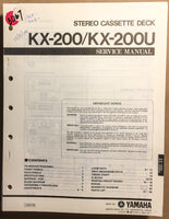 Yamaha KX-200 KX-200U Cassette  Service Manual *Original*