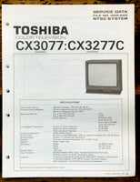 Toshiba CX3077 CX3277C TV / Television Service Manual *Original*