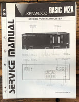 Kenwood Basic M2A Amplifier  Service Manual *Original*