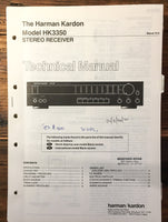 Harman Kardon HK3350 HK3350 Receiver Service Manual *Original*