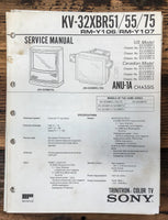 Sony KV-32XBR51 -32XBR55 -32XBR75 TV  Service Manual *Original*