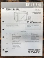 Sony KV-27TX20 TV  Service Manual *Original*