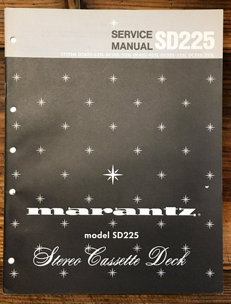 Marantz SD225 SD-225 Cassette  Service Manual *Original*