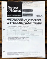 Pioneer CT-S22 CT-760 Cassette Service Manual *Original*