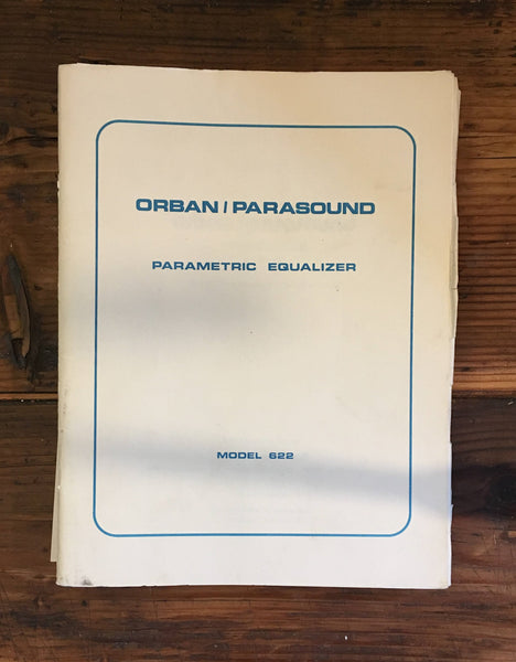 Orban / Parasound Model 622 Equalizer User / Operating Manual *Original* #2