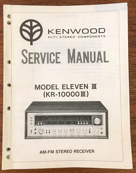 Kenwood KR-10000 Eleven II  Service Manual *Original*