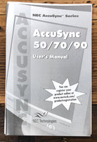 NEC AccuSync 50 70 90 Monitor  Owner / User Manual *Original*