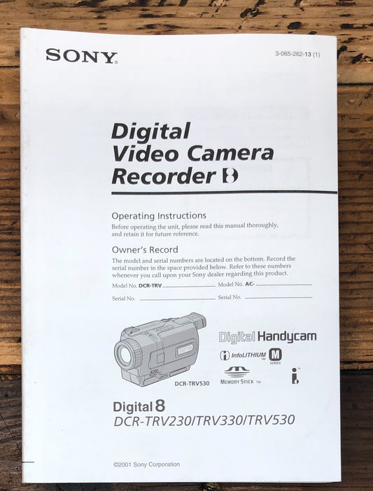 Sony DCR-TRV230 DCR-TRV330 -TRV530 Video Camera  Owners / User Manual *Orig*
