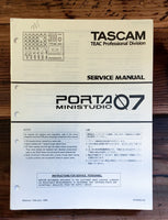 Teac / Tascam Porta 07 7 Ministudio Service Manual *Original*