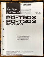 Pioneer PD-T503 PD-T303 PD-T403 CD Player  Service Manual *Original*