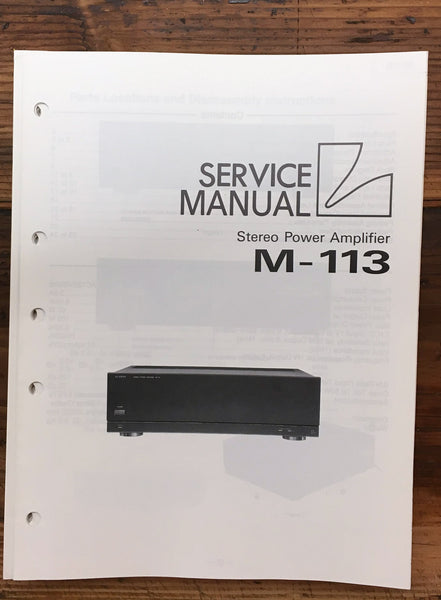 Luxman M-113 Amplifier  Service Manual *Original*