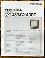Toshiba CX1435 CX435C TV Television Service Manual *Original*