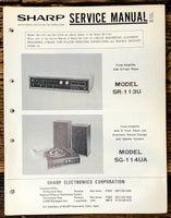 Sharp SR-113U SG-114UA Stereo Service Manual *Original*