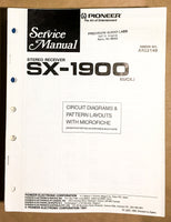 Pioneer SX-1900 Receiver Service Manual *Original*