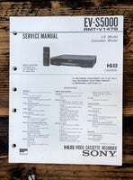 Sony EV-S5000 Hi8 VCR  Service Manual *Original*