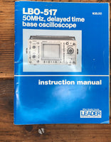 Leader LBO-517 Oscilloscope  Owners / User Manual *Original*