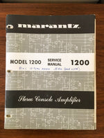 Marantz Model 1200 Preamp / Preamplifier Service Manual *Original* #1