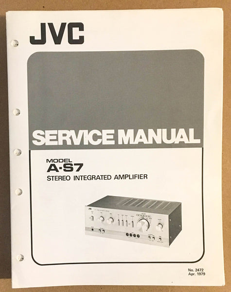 JVC A-S7 Amplifier  Service Manual *Original*