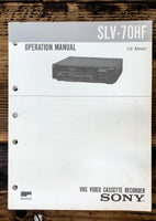 Sony SLV-70HF VCR / Video Cassette  Owner / Operating Manual *Original*