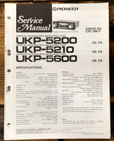 Pioneer UKP-5200 UKP-5210 UKP-5600 Car Stereo  Service Manual *Original* #2