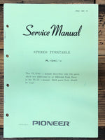 Pioneer PL-12 AC PL-12AC Record Player / Turntable  Service Manual *Original*