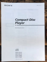 Sony CDP-CE315 -CE215 -C260Z -C160Z   Owner / User Manual *Original*