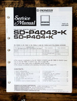 Pioneer SD-P4043-K SD-P404-K TV Monitor  Service Manual *Original*