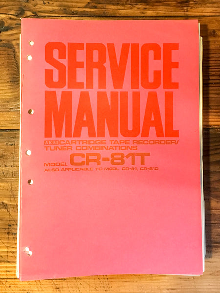 Akai CR-81T Tape Recorder Service Manual *Original*
