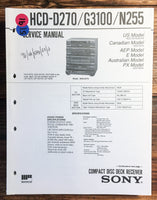 Sony HCD-D270 HCD-G3100 HCD-N255 Stereo  Service Manual *Original*