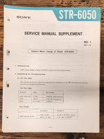 Sony STR-6050 Receiver Supp. Service Manual *Original*