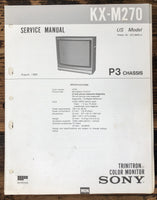 Sony KX-M270 TV / Television  Service Manual *Original*