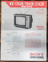 Sony KV-1741R KV-1941R TV Supp Service Manual *Original* #3