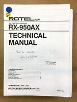 Rotel RX-950 AX RX-950AX Receiver  Service Manual *Original*