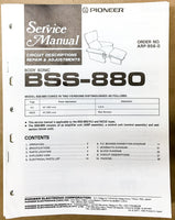 Pioneer BSS-880 Bodysonic Service Manual *Original*