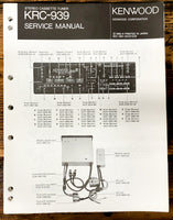 Kenwood KRC-939 Car Radio  Service Manual *Original*