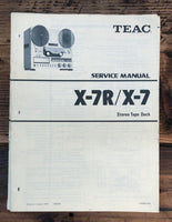 Teac X-7R X-7 Reel to Reel  Service Manual *Original*