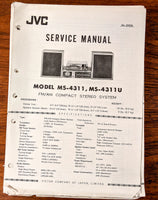 JVC MS-4311 MS-4311U Stereo Service Manual *Original*