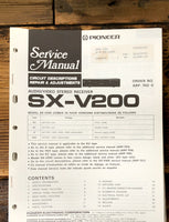 Pioneer SX-V200 Receiver  Service Manual *Original*