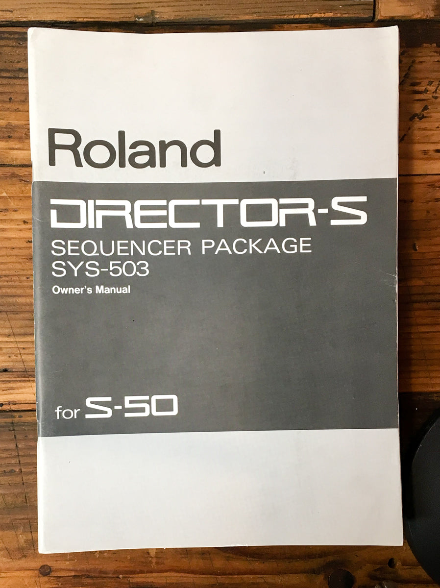Roland Director S SYS- 503 Sequencer Package Owner / User Manual *Original*