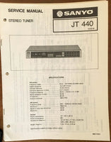 Sanyo JT 440 Tuner Service Manual *Original*