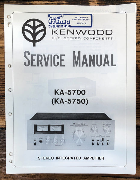 Kenwood KA-5700 KA-5750 Amplifier  Service Manual *Original* #1