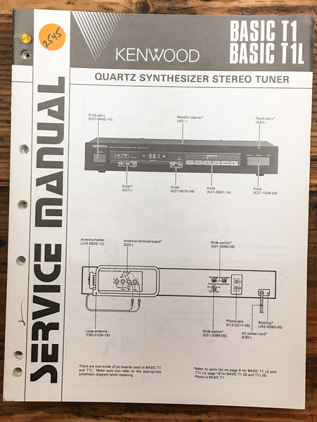 Kenwood Basic T1 Tuner  Service Manual *Original*